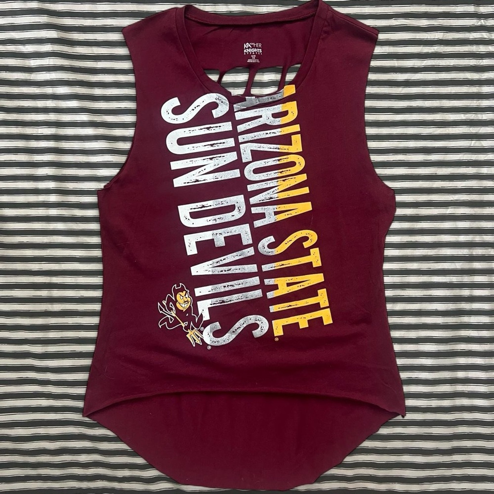 ASU Sun Devils Maroon Graphic Tank Top